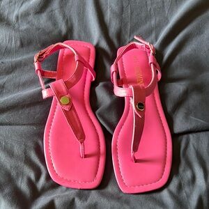 Pink Strappy Sandals
